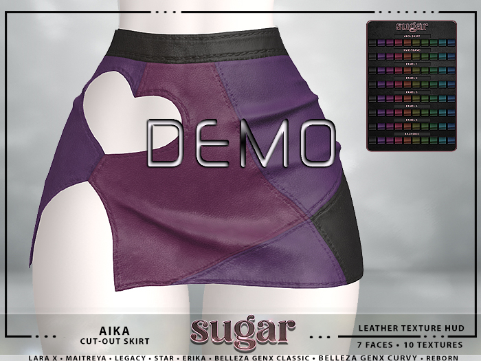 [sugar] Aika Cut-Out Skirt LEATHER Demo [Unpacker]