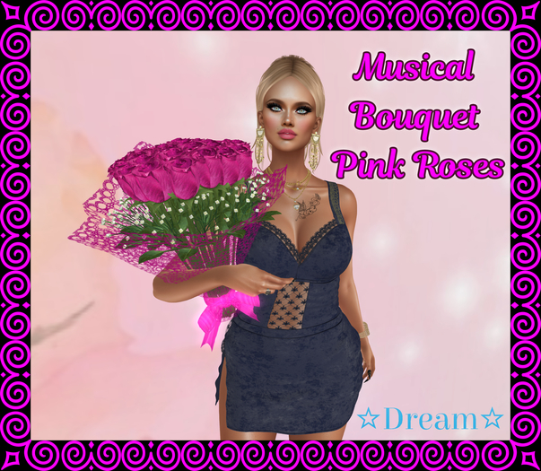Musical Bouquet Pink Roses