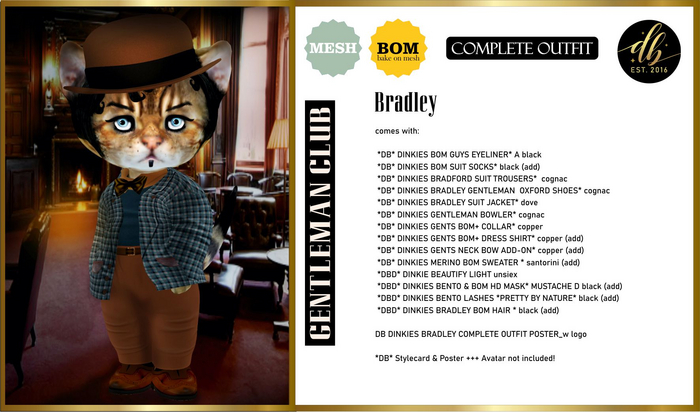 *DB* DINKIES GENTLEMAN CLUB - BRADLEY COMPLETE OUTFIT*