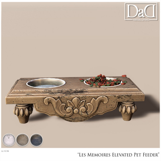 DaD - Les Memoires Elevated Pet Feeder