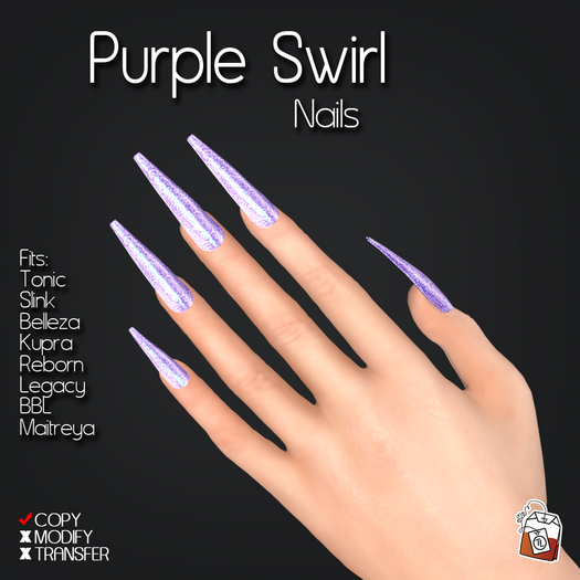 ~TL~ Purple Swirl Nails