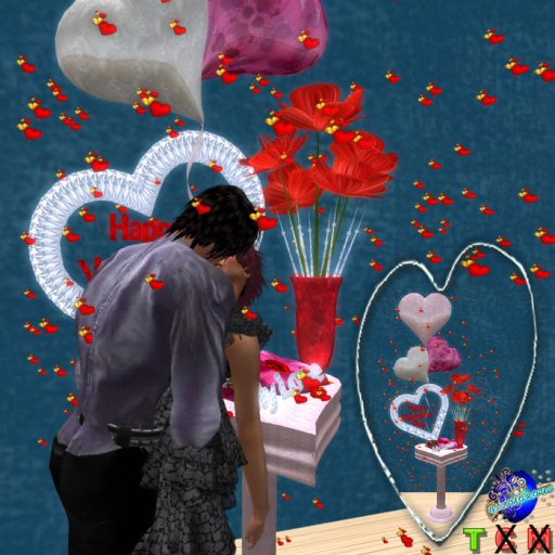 Happy Valentines Day My Love Gift & Kiss Pose Prop - Red Boxed