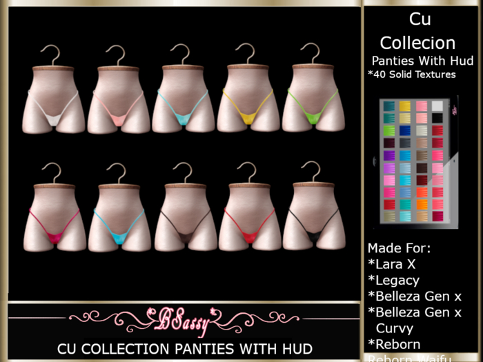 *BSASSY* CU COLLECTION PANTIES WITH HUD