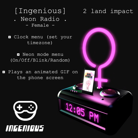 [Ingenious] Neon Radio - Female (Wear)