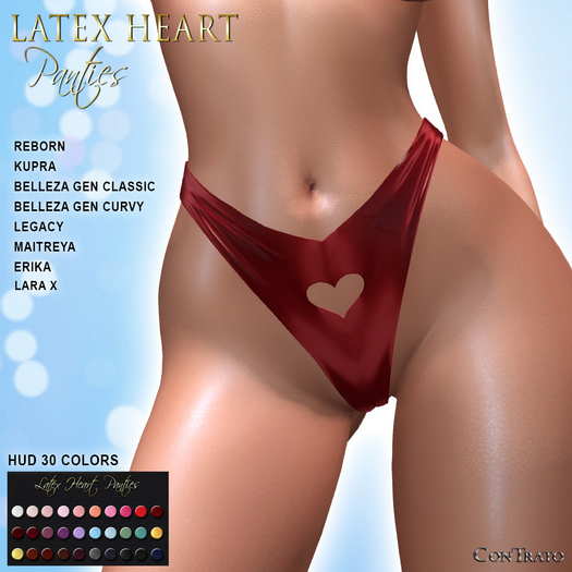 [ConTrato] Latex Heart Panties