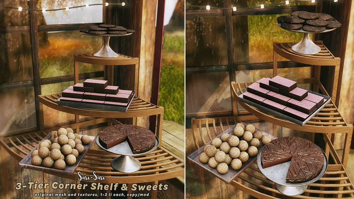Sari-Sari - 3-Tier Corner Shelf & Sweets