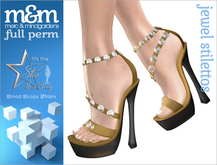 Full Perm Jewel Stiletto Heels for Star Mesh Body