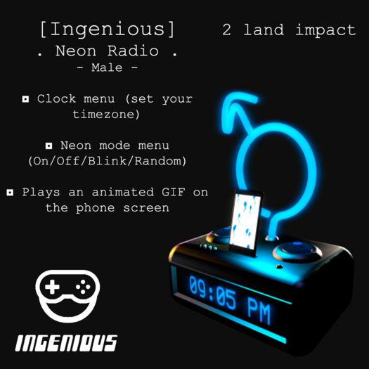 [Ingenious] Neon Radio - Male (Wear)