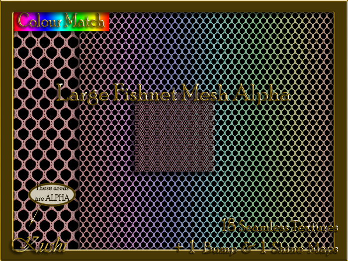 Large Fishnet Mesh Alpha Seamless Texture Pack