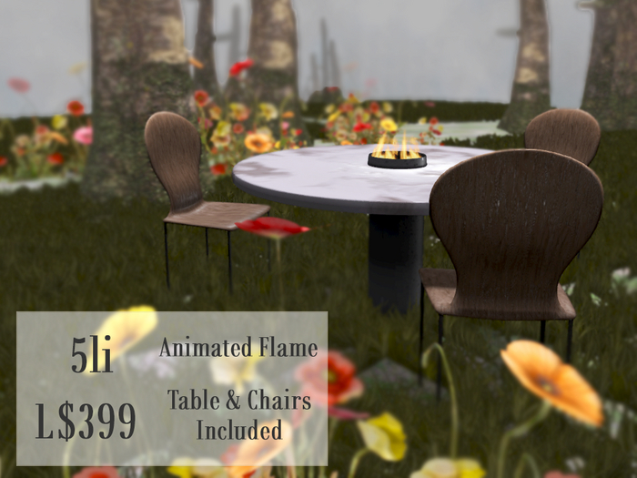 N.U.E. Chameleon Set - Fire Table & Chairs