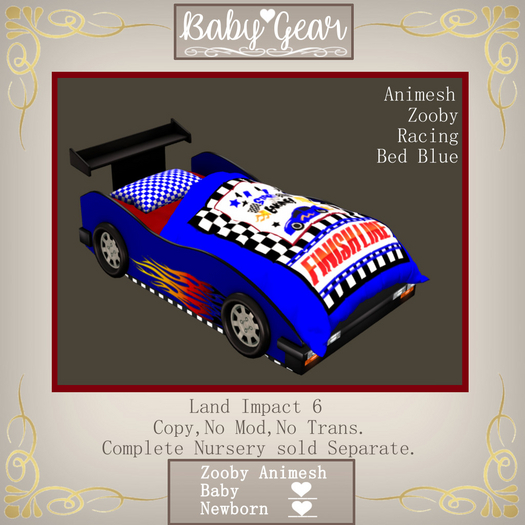 Animesh Zooby Racing Car Blue (Boxed)