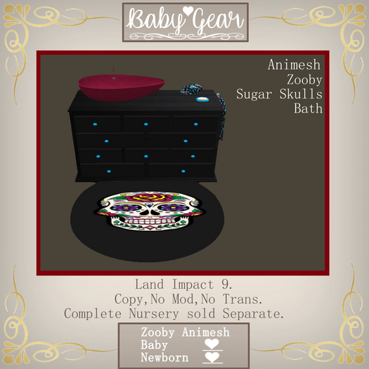 Animesh Zooby Sugar Skulls Bath (Boxed)