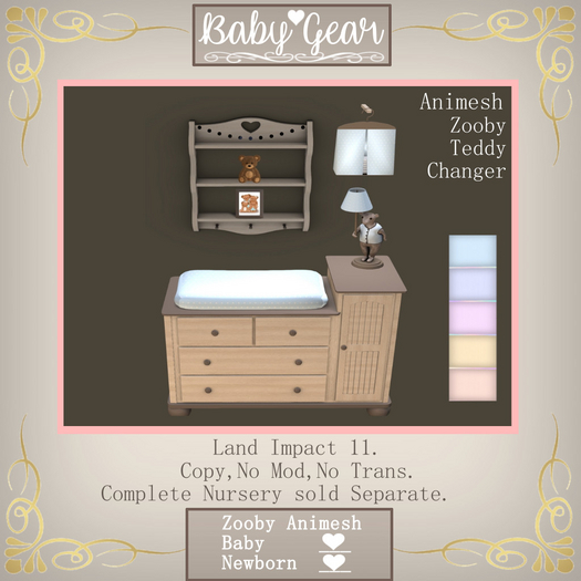 Animesh Zooby Baby Changer - Teddy (Boxed)