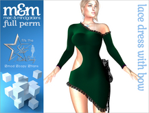 Full Perm Lace Dress for Star Mesh Body