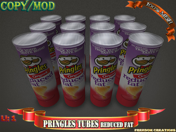 Pringles tubes REDUCED FAT-Freedom creations