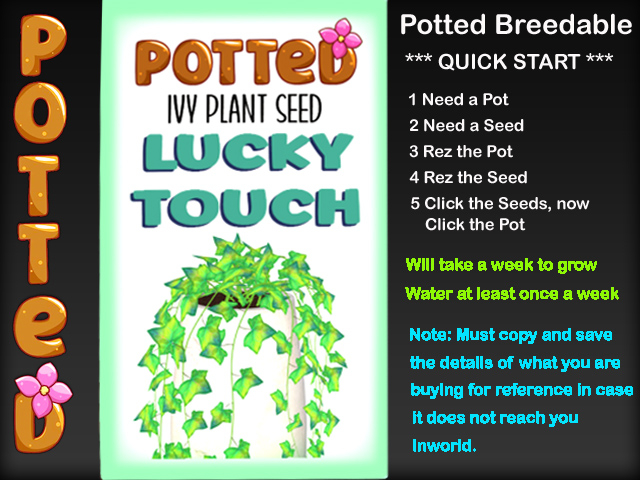 Potted: Ivy Plant Seed: Lucky Touch
