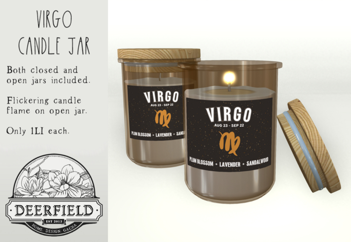 "Virgo" Jar Candle - DEERFIELD Design
