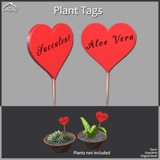 {Cazaz} Plant Tags (Group Gift)