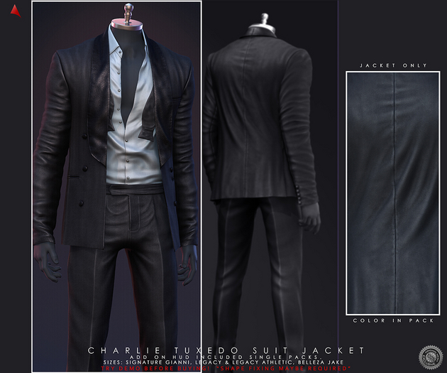 //Ascend// Charlie Tuxedo Jacket - Grey Dark