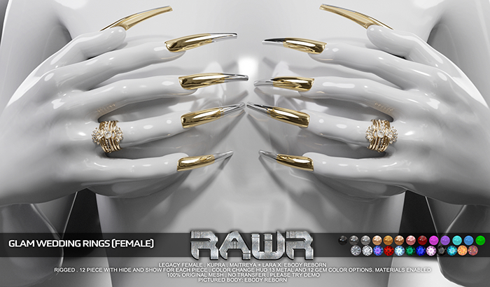 RAWR! Glam Wedding Ring FEMALE DEMO2 (add me)