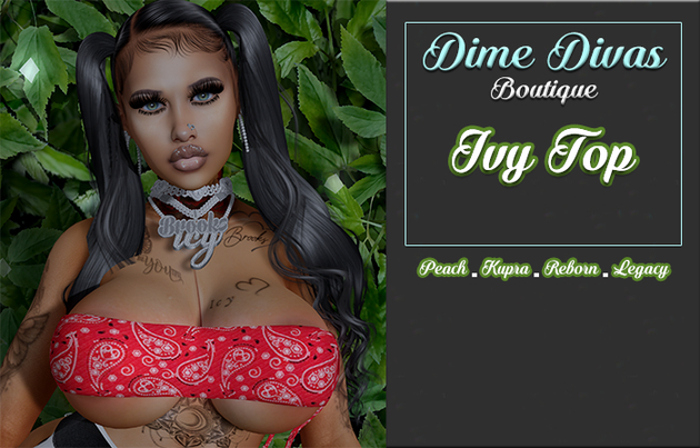 Dime Divas - Ivy Top - Bandana "R"