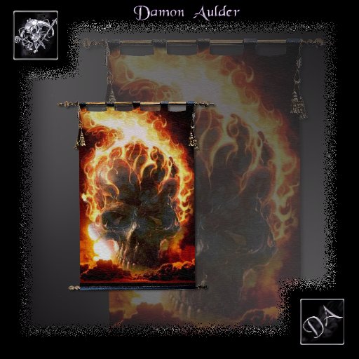 NuTec: Flame Skull Tapestry