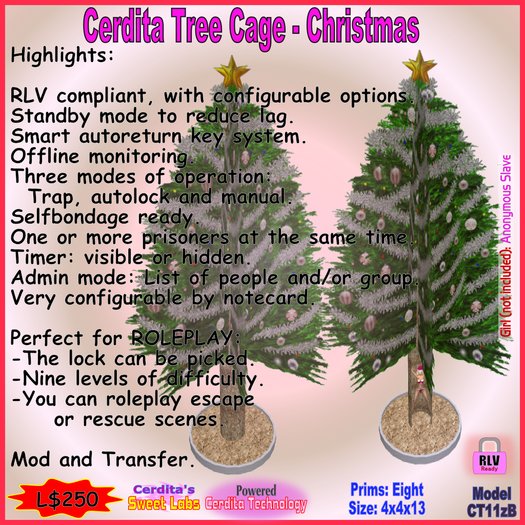 Cerdita Tree Cage - Christmas