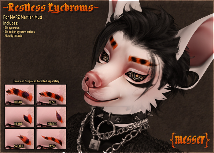 M! Martian Mutt Restless Brows :{Tintable}: