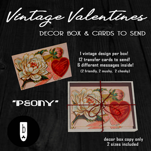 ~Ballade~ Valentine Cards Set (Peony) 