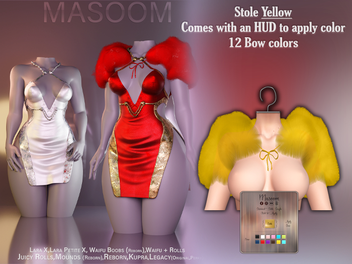 [[ Masoom ]] Stardust Stole - Yellow
