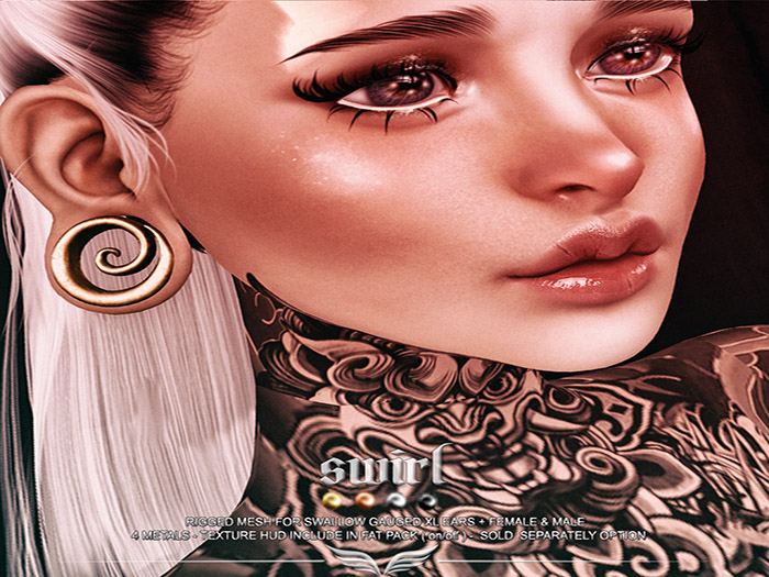 A*S SWIRL_^^Swallow^^Gauged XL Ears _FATPACK_(wear me)