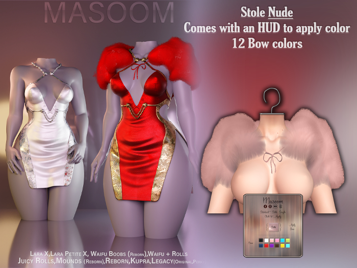 [[ Masoom ]] Stardust Stole - Nude