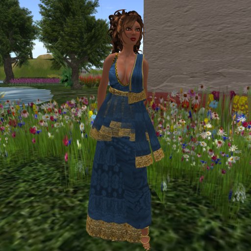 Roman Dress Cornelia Blue