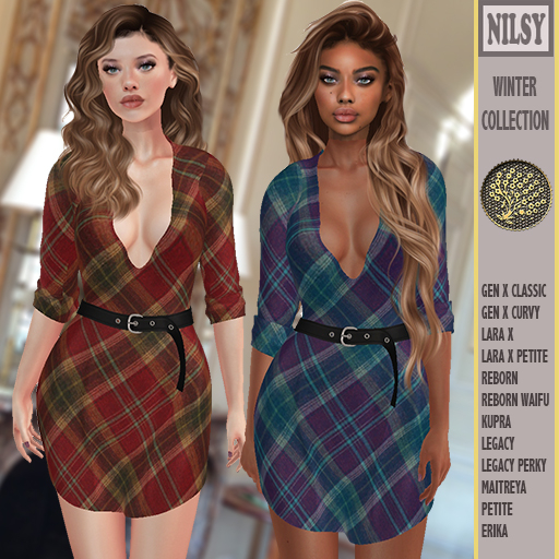 CHECK DRESS,2OPTIONS