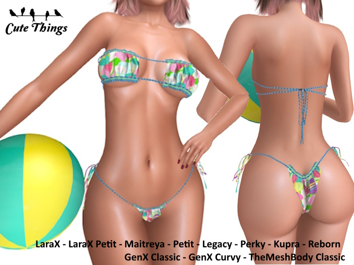 [CT] Summer Watermelon Bikini - LaraX - Petit - Maitreya - Petit - Legacy - Perky - Kupra - Reborn - GenX all - TMP DEMO