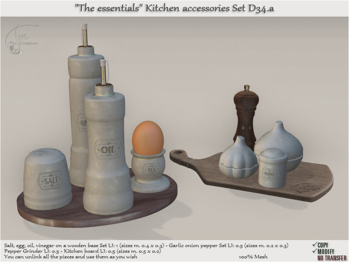 Kitchen accessories Set The essentials D34 .a