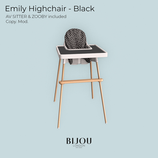 BIJOU :: Emily Highchair - Black *add me*