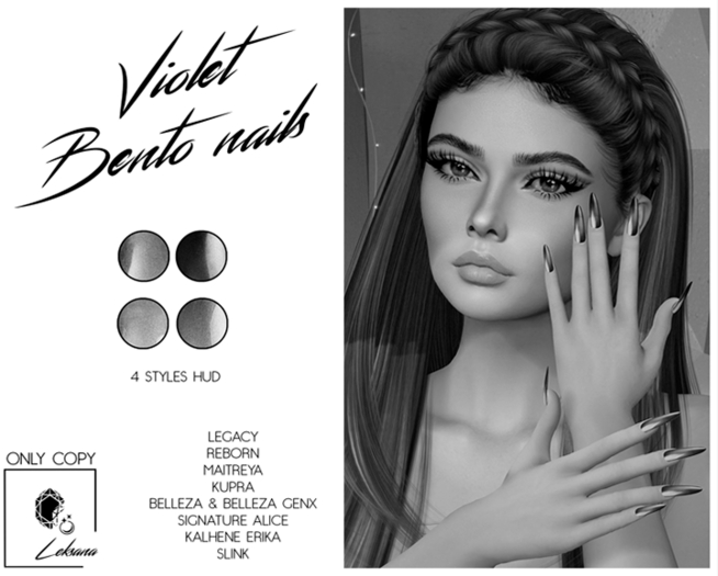[DEMO] Leksana - VIOLET Nails [BENTO] - FATPACK