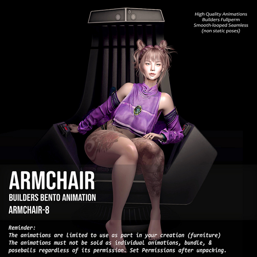 LDK::10 FULLPERM BENTO Armchair Animations Set