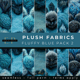 Made by Porter - Plush Fabric Fluffy Blue pack 2