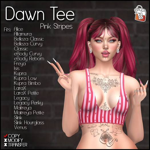 ~TL~ Dawn Pink Stripes Top