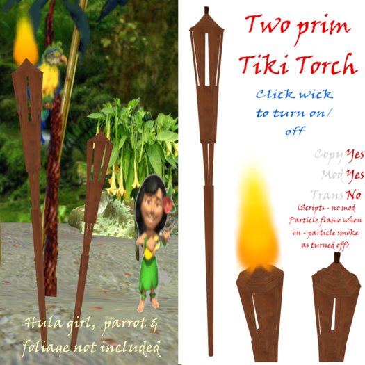 Tiki Torch (Sculpty with On/off)