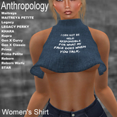 I can not be held responsible for what my face does when you talk. Women's Shirt (WBZ)