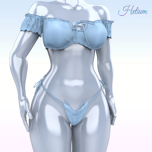 Blue Skinny Bikini