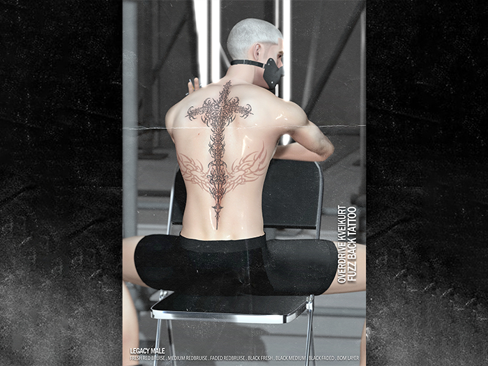 OVERDRIVE  KVEIKURT - FUZZ  BACK TATTOO MALE
