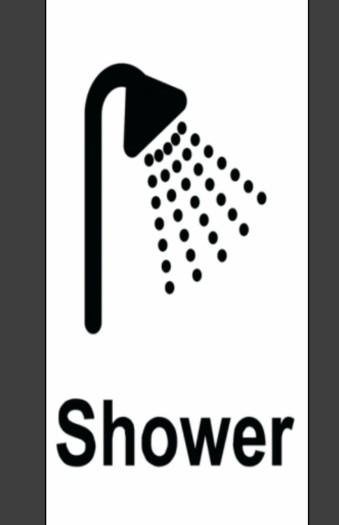 Shower Sign Texture 
