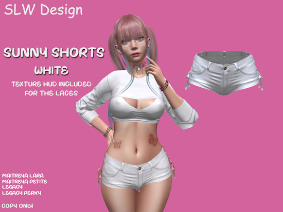 SLW Design - Sunny Shorts white