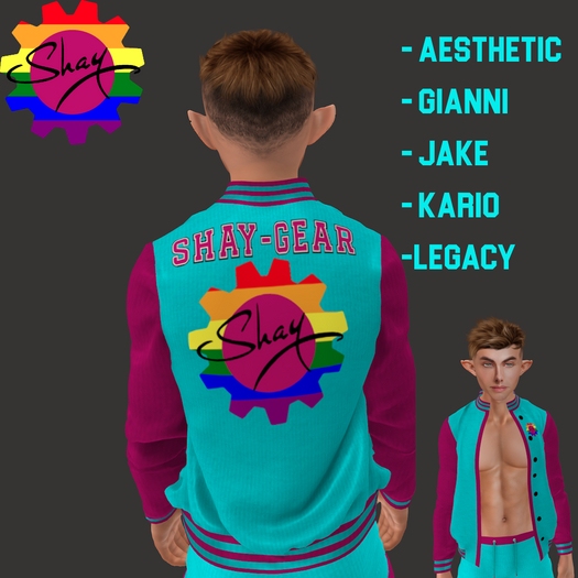 Shay-Gear Logo Letterman Jacket