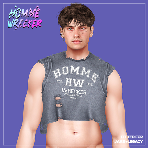 {Homme Wrecker}Jayden Shirt-Navy *Add Me*