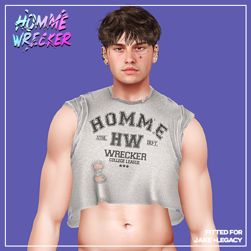 {Homme Wrecker}Jayden Shirt-White *Add Me*